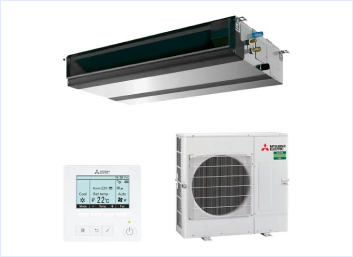 Sistema de conductos Mitsubishi MGPEZ-100VJA de alta capacidad en Madrid