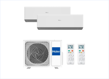 Multisplit Haier 2x1 GEOS-R Eco de 4.000W para dos habitaciones